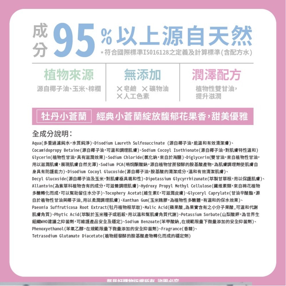 【澡享】沐浴乳全系列-(甘橙花梨木/牡丹小倉蘭/玫瑰風信子/白茶/雪松白麝香)-細節圖2