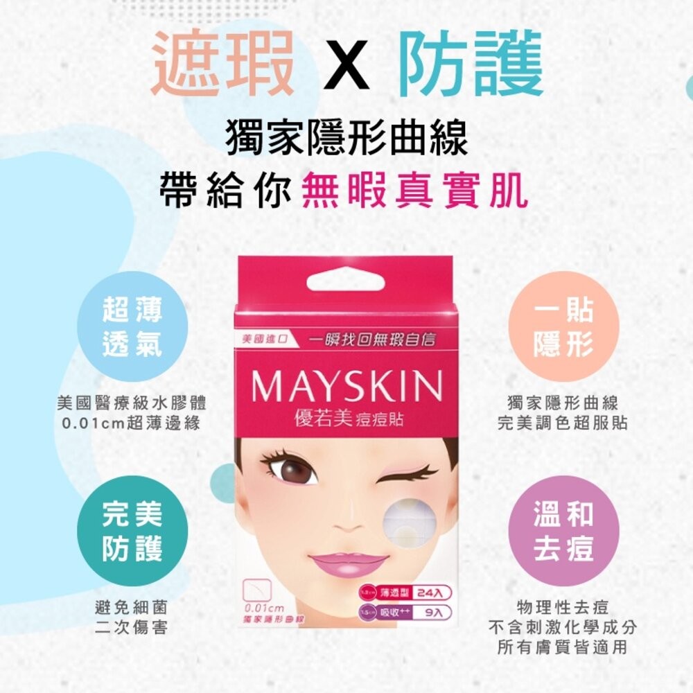 【優若美】痘痘貼(未滅菌)-(12入/30入/24+9入/48入/60入)-細節圖2