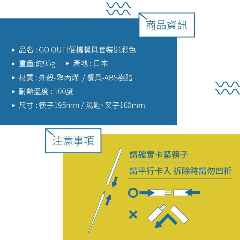 KOKUBO小久保工業社 GO OUT! 繽紛便攜環保餐具組-細節圖10