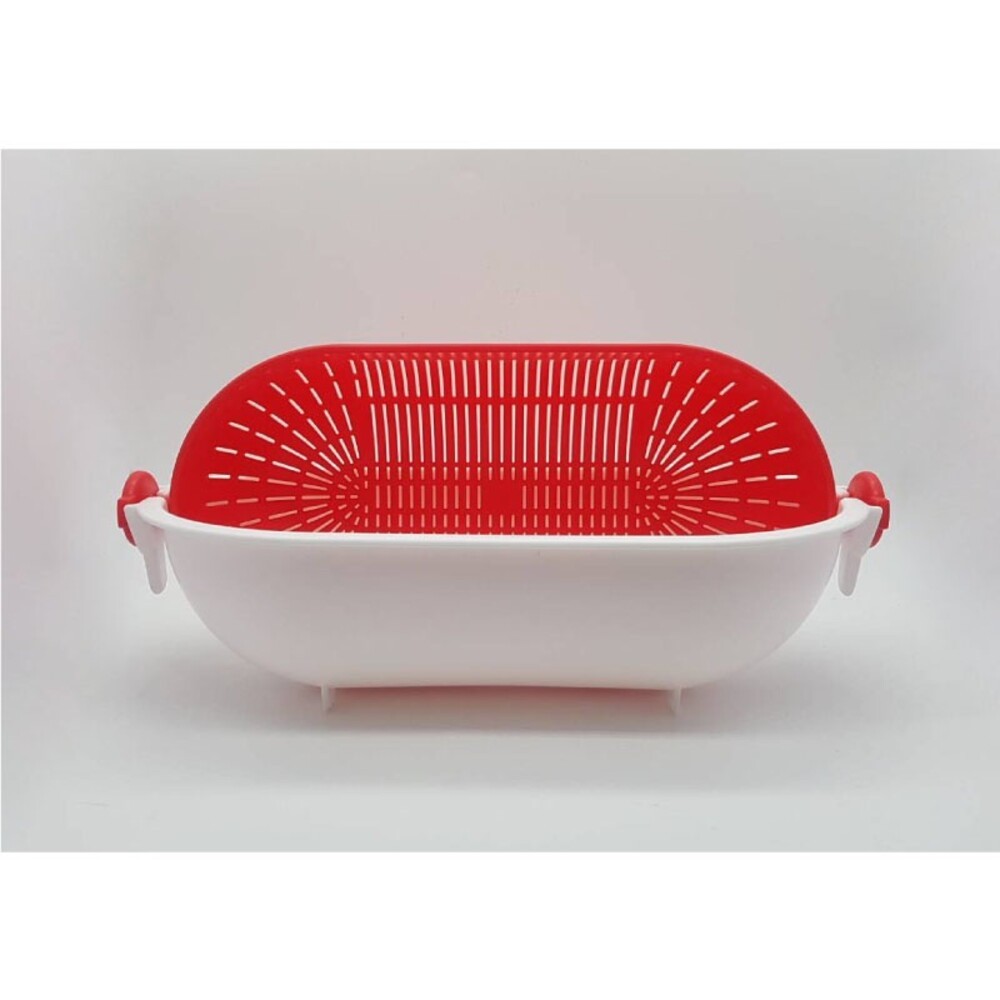 【KOKUBO小久保】旋轉瀝水籃 蔬果藍 水果盤 洗菜藍 洗米盆 雙層濾水籃-細節圖10