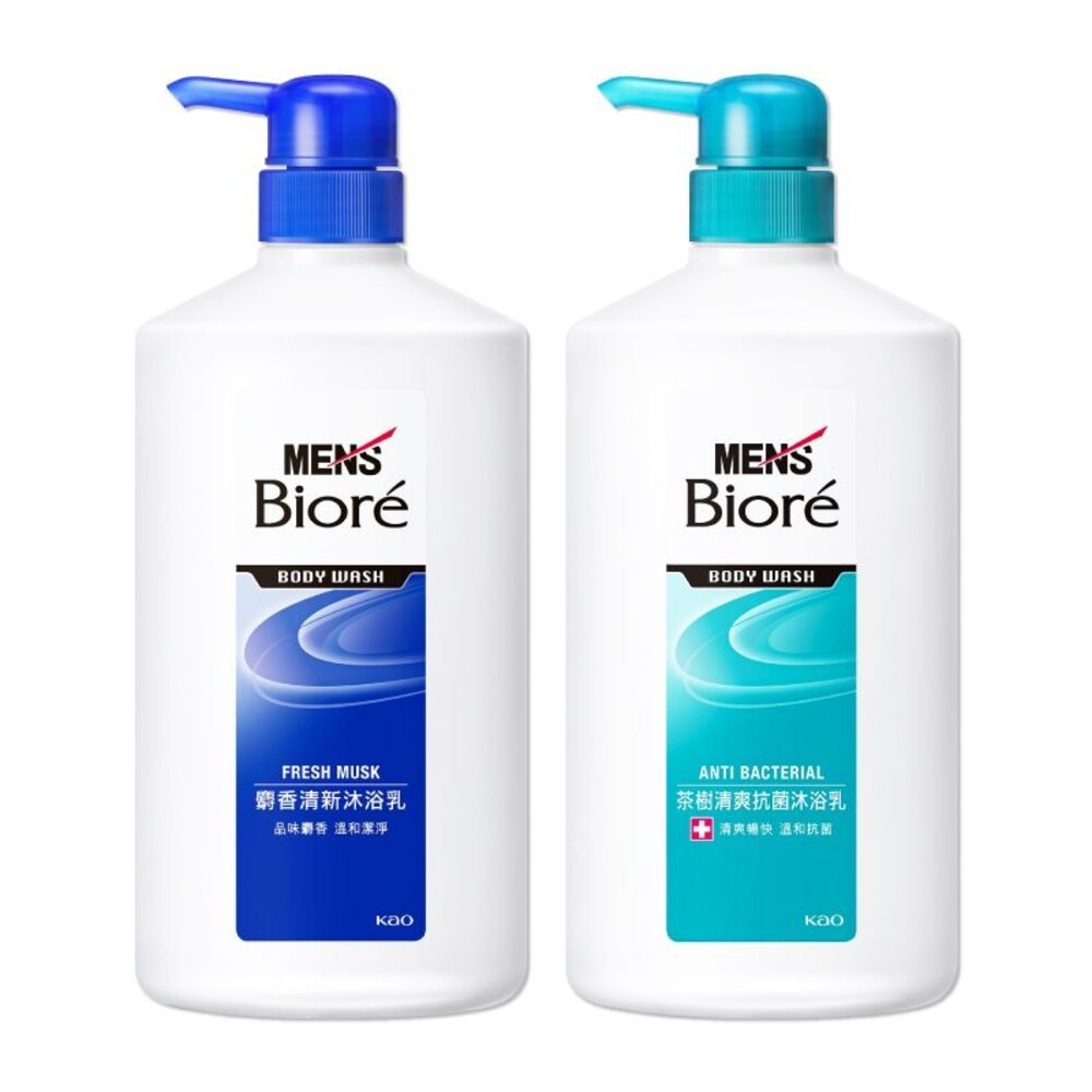 【MEN's Biore】男性專用沐浴乳750ml-(麝香清新/茶樹清爽)-細節圖2