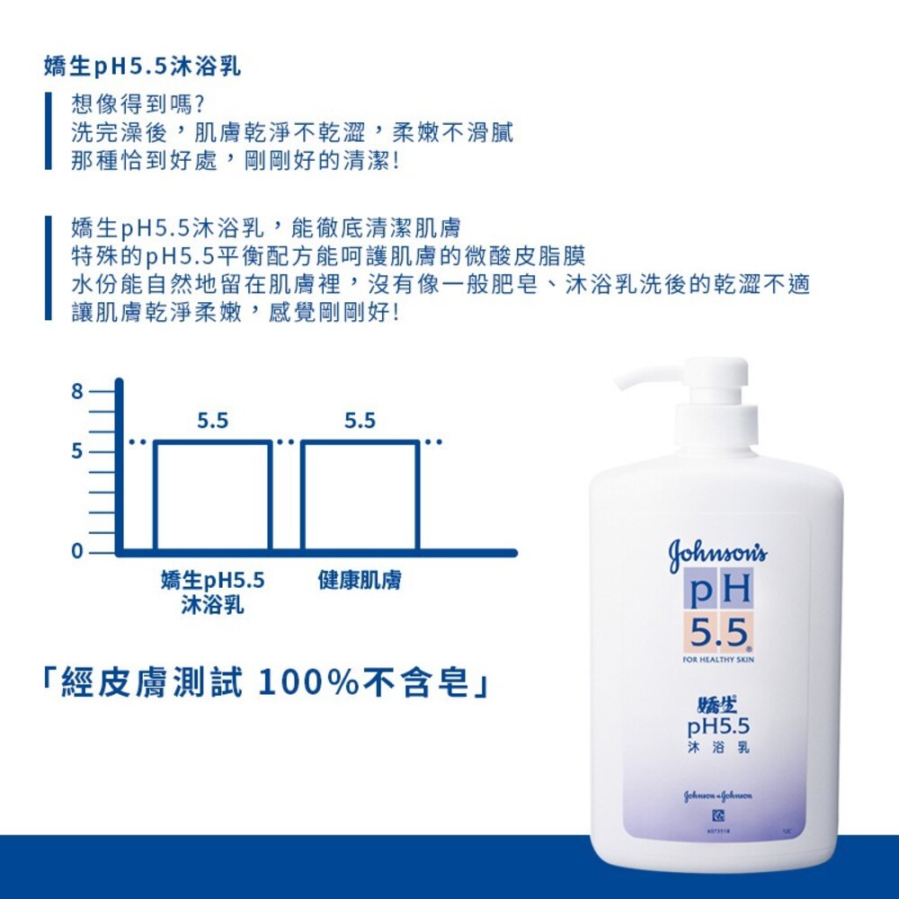【嬌生】pH5.5沐浴乳1000mL-(一般型/2合1潤膚型)-細節圖2
