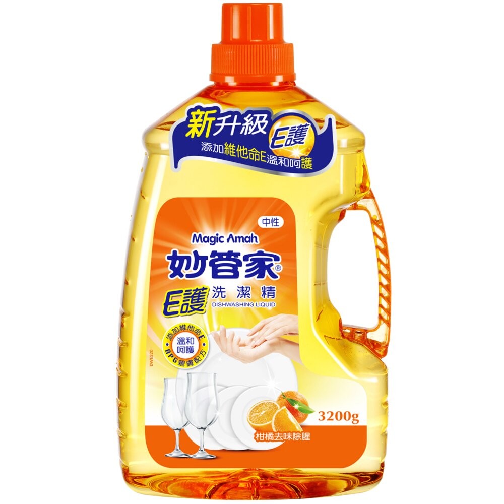 【妙管家】洗潔精3200g-E護(柑橘)/植萃酵素 (小蘇打)-規格圖11