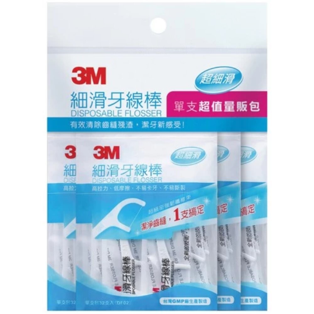 3M單線細滑牙線棒32支*3包