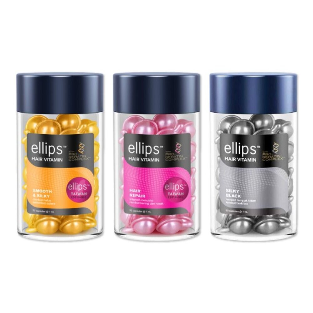 印尼【ellips】角蛋白維生素護髮膠囊50粒-(黃-豐盈水潤/粉-染燙修護/黑-強韌亮澤)-細節圖2