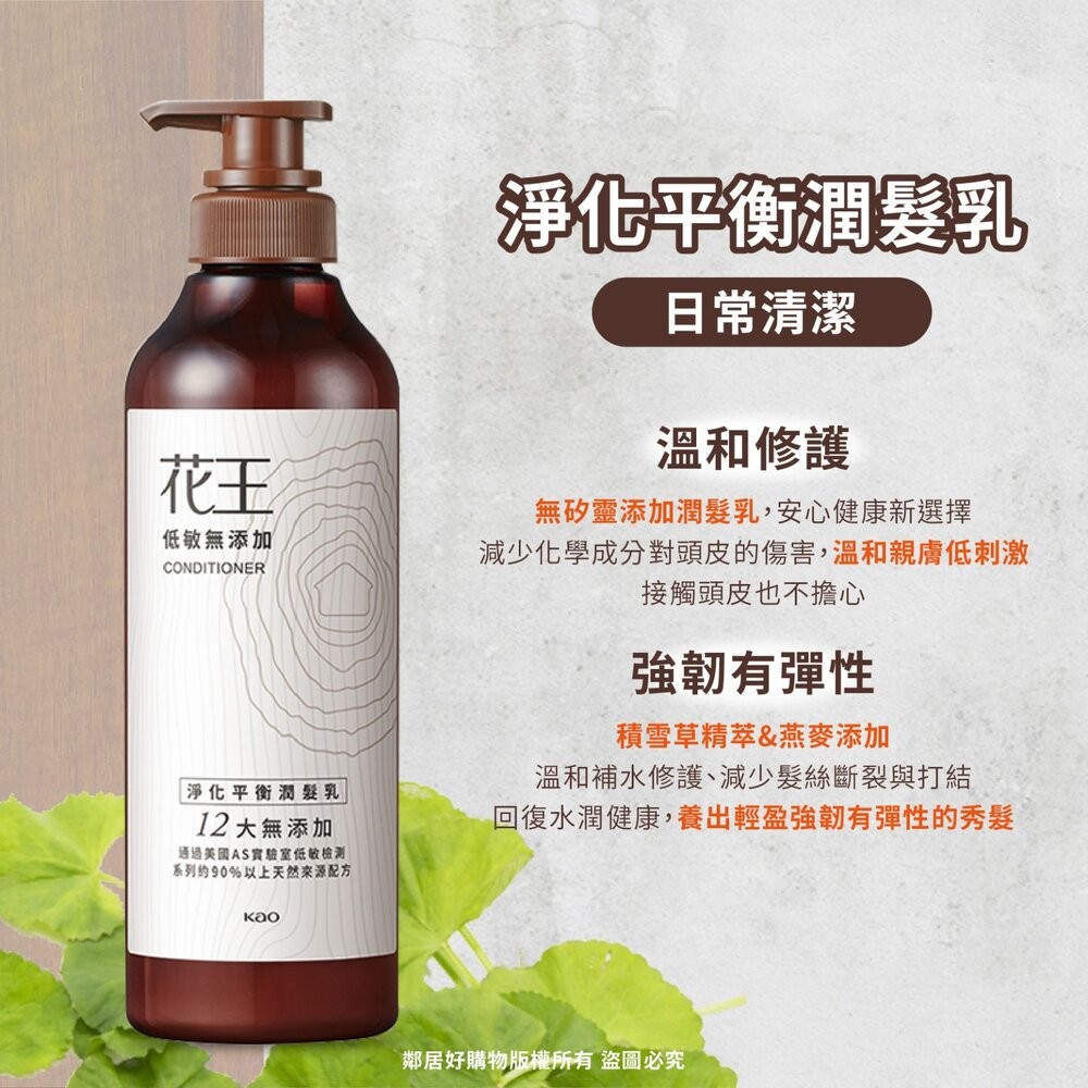 【花王】低敏無添加-(淨化平衡洗髮/淨化平衡潤髮/豐盈強韌洗髮按摩凝露)-細節圖4