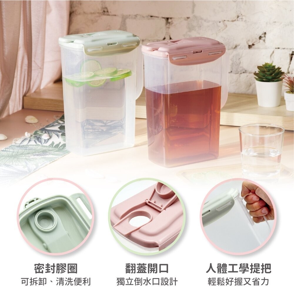 LOCKLOCK樂扣樂扣 PP多功能水壺2.0L-(莫蘭迪綠/莫蘭迪粉)-細節圖3