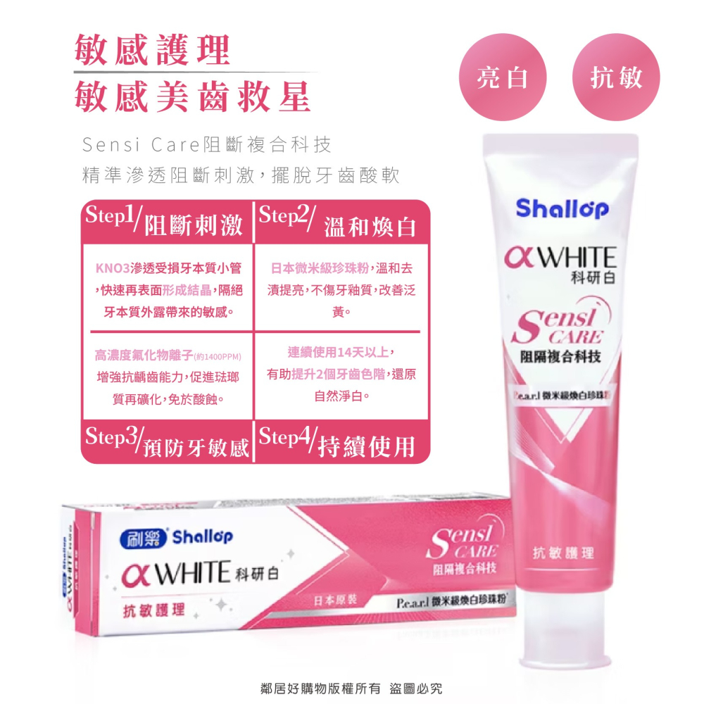 【刷樂】科研白系列牙膏120g-旗艦多效管理/極緻亮白/牙齦護理/抗敏護理-細節圖5