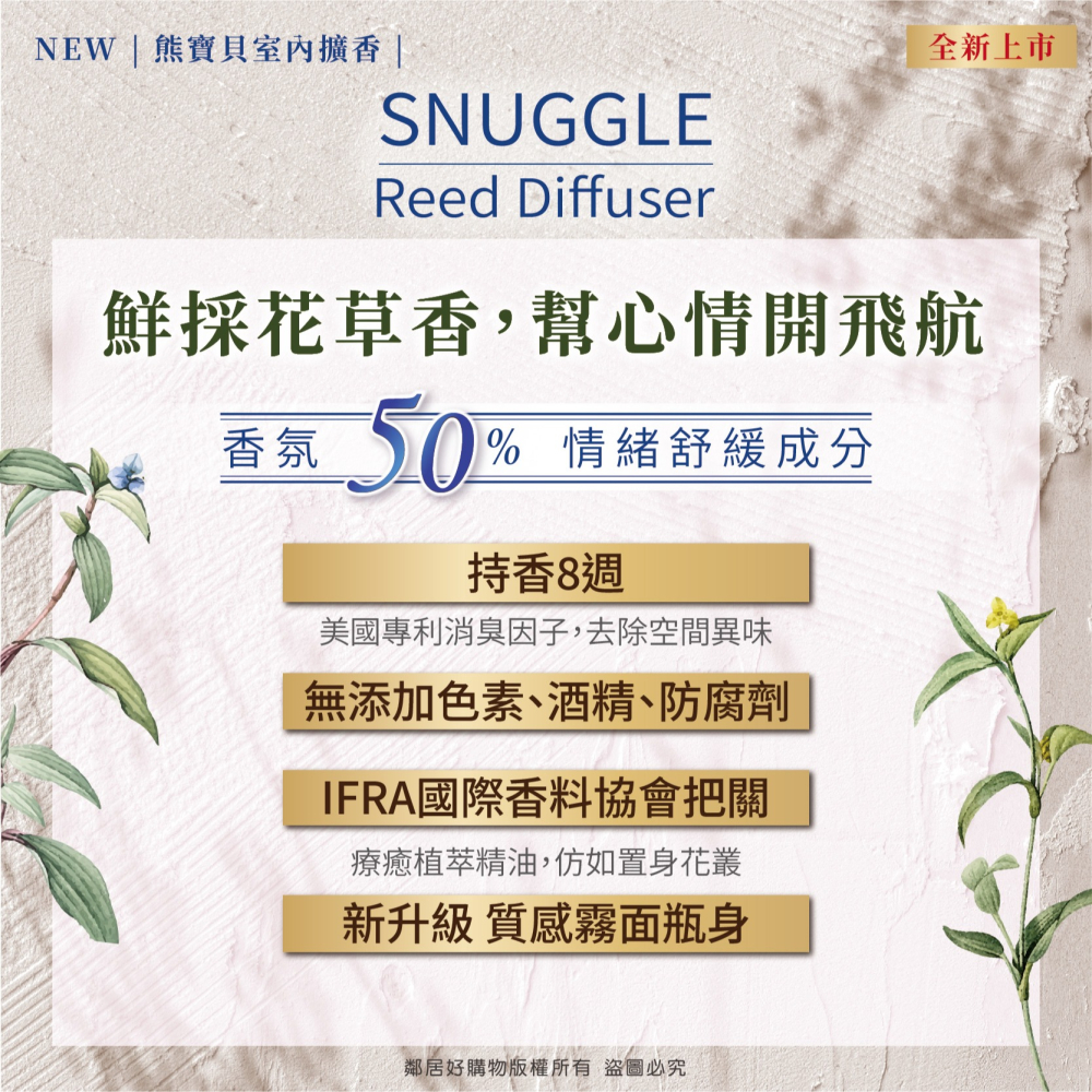 【熊寶貝】舒緩香氛室內擴香100ml-共7款-細節圖3