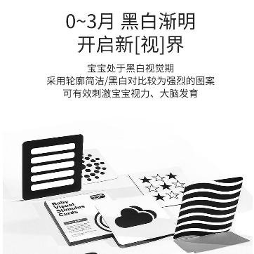 ｜48H快速出貨｜寶寶認知卡 嬰兒視覺刺激卡 視覺卡 視覺激發 視覺發育 益智玩具 吉挖 G31－視覺激發卡-細節圖2