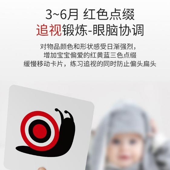 ｜48H快速出貨｜寶寶認知卡 嬰兒視覺刺激卡 視覺卡 視覺激發 視覺發育 益智玩具 吉挖 G31－視覺激發卡-細節圖3