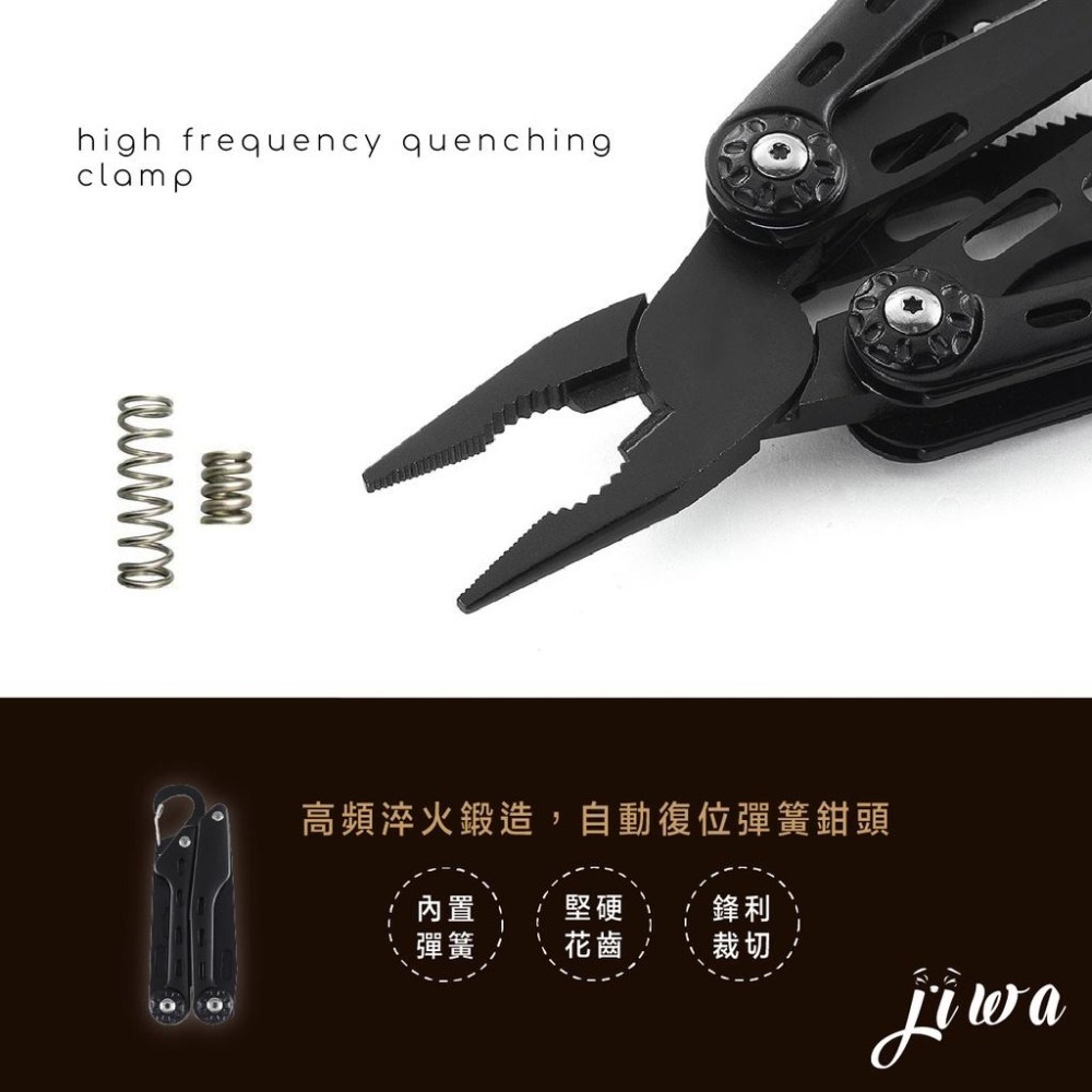 ｜48H快速出貨｜折疊刀 老虎鉗 多功能 摺疊刀鉗 扣環 鉤環 D型環 瑞士刀 登山 露營 野營 吉挖 C05－D型環鉗-細節圖3