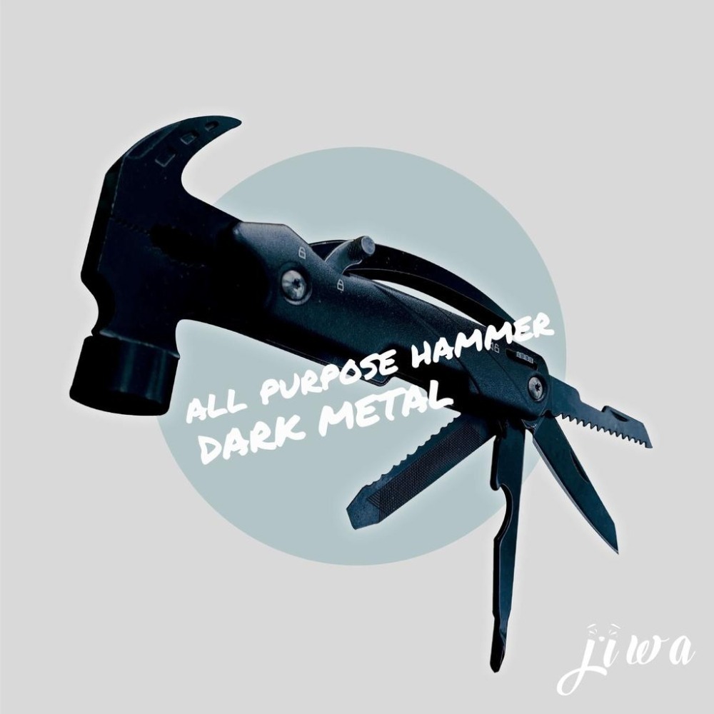 ｜48H快速出貨｜露營槌 鐵鎚 槌子 多功能 拔釘 瑞士刀 摺疊刀 野外登山 野營 救難 小刀 鋸刀 C01 - 羊角槌-細節圖6