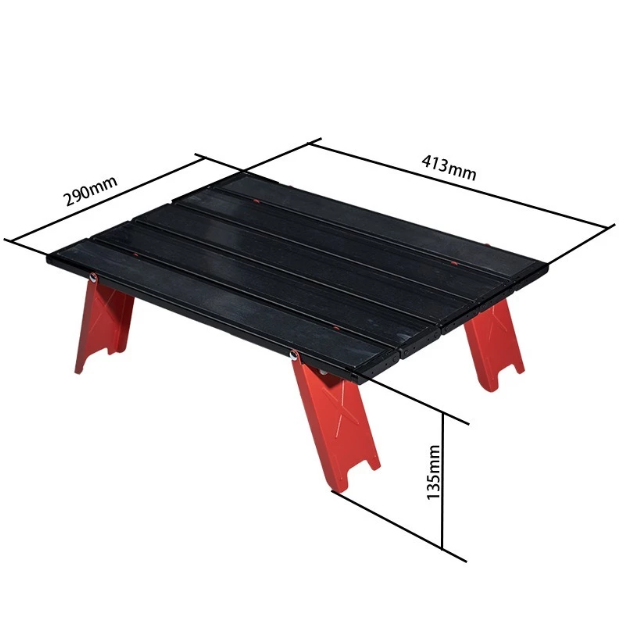 ｜現貨48H臺灣快速出貨｜蛋捲桌 鋁合金 登山桌 野營桌 露營桌 摺疊桌 戶外桌 野餐桌 吉挖 C04－迷你蛋捲桌-細節圖3