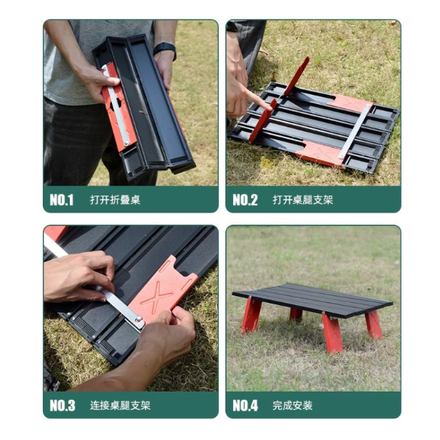 ｜現貨48H臺灣快速出貨｜蛋捲桌 鋁合金 登山桌 野營桌 露營桌 摺疊桌 戶外桌 野餐桌 吉挖 C04－迷你蛋捲桌-細節圖5