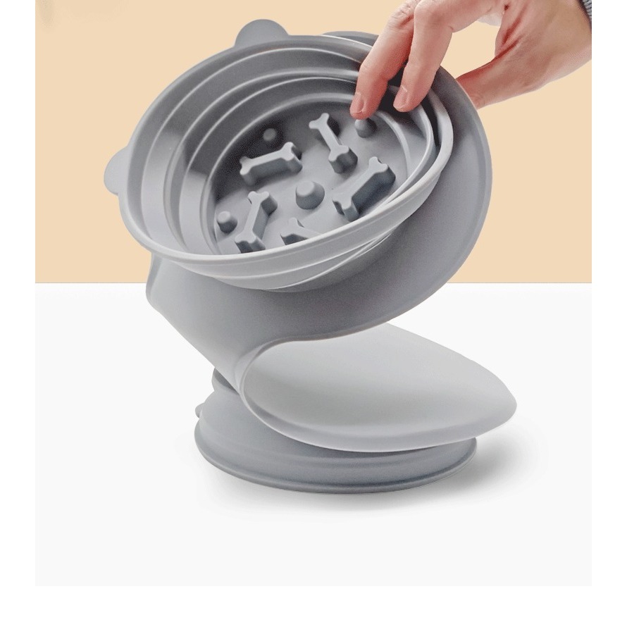 現貨｜48H臺灣快速出貨｜寵物慢食碗 寵物碗 寵物餵食 寵物摺疊碗 寵物外出碗 慢食碗 寵物 吉挖 P08 摺疊慢食碗-規格圖9