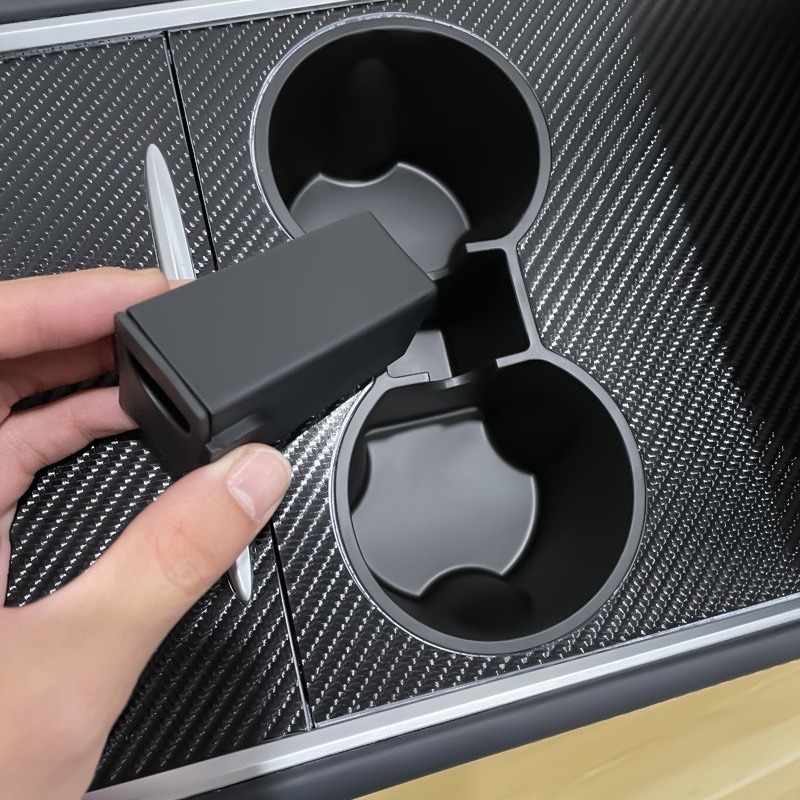 🔥 比蝦皮買還便宜  Tesla 特斯拉 Model 3 Model Y矽膠水杯座 水杯限位器 中控杯架-細節圖3