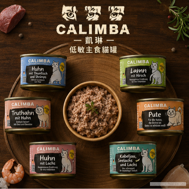 沛茲寵物【凱琳 CALIMBA 貓用無穀主食罐 200g】無膠 無穀 德國 主食罐 貓罐 貓 罐-細節圖3