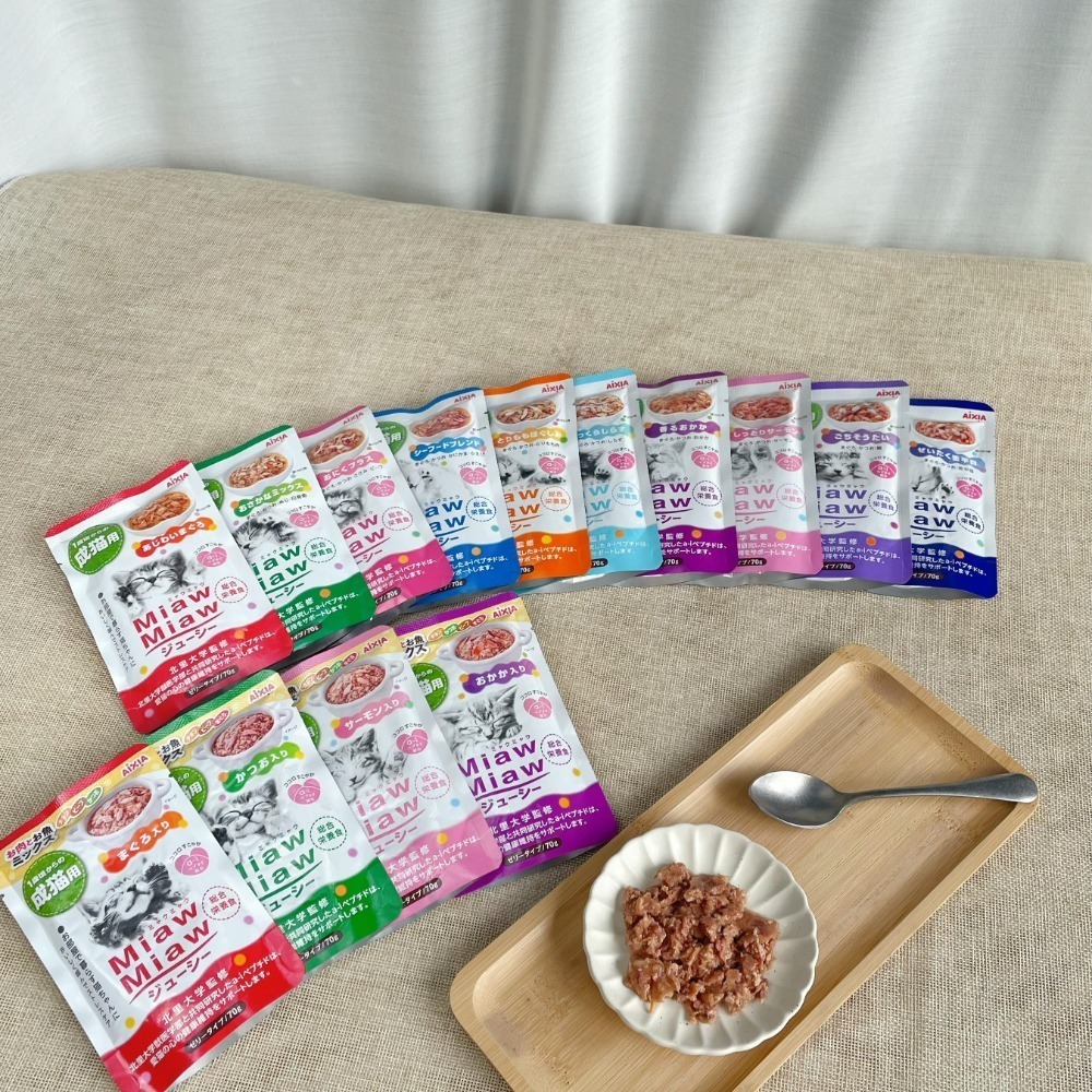 沛茲寵物【愛喜雅 AIXIA 妙喵主食軟包 70g】妙喵 軟包 主食 泰國 副食罐 貓餐包 貓 餐包-細節圖3
