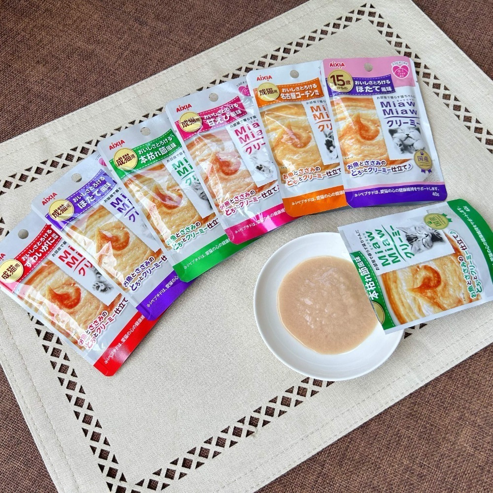 沛茲寵物【愛喜雅 AIXIA 妙喵慕斯軟包 40g】妙喵 軟包 幕斯 泰國 副食罐 貓餐包 貓 餐包-細節圖3