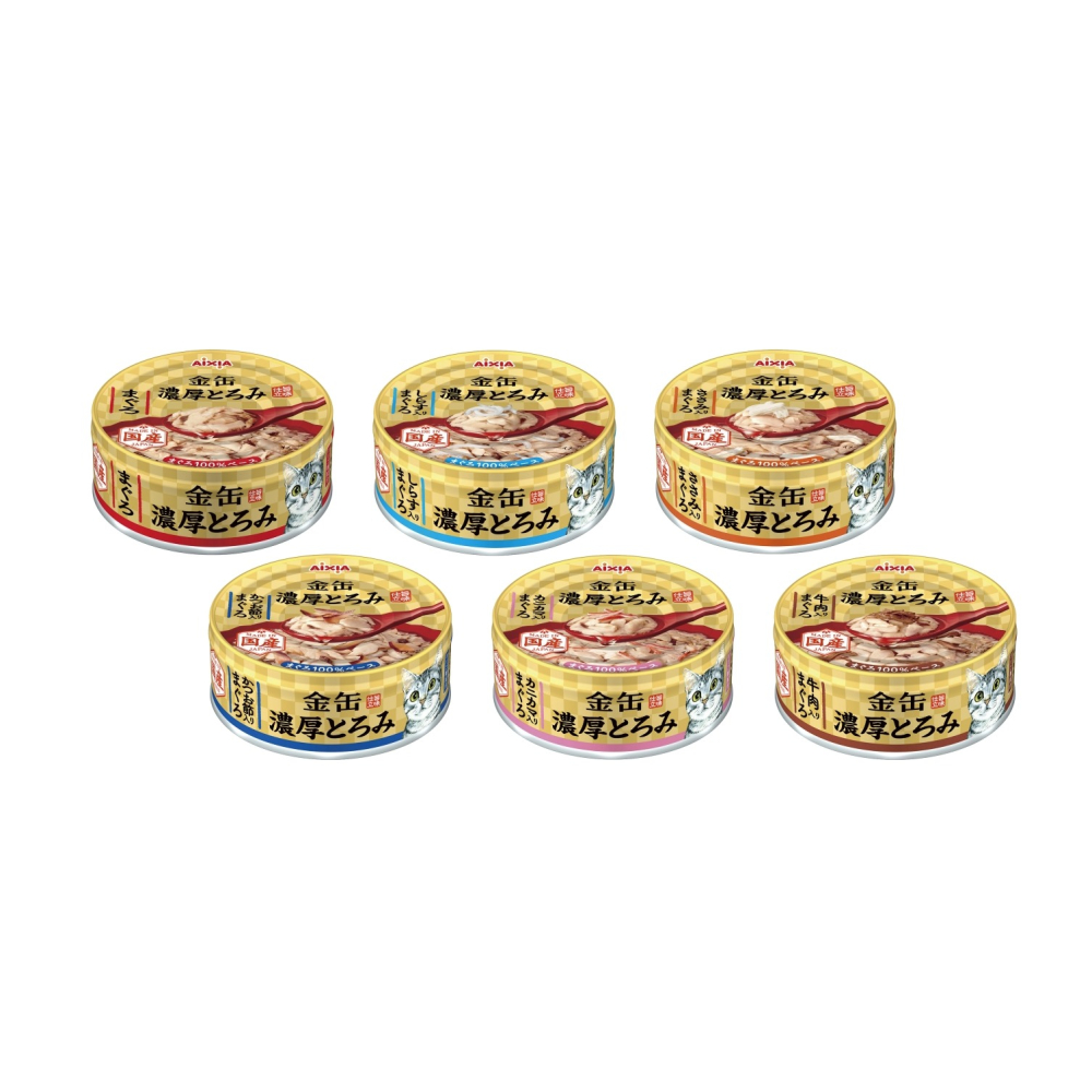 沛茲寵物【愛喜雅 AIXIA 金罐濃厚湯罐 70g】金罐 濃厚 日本 副食罐 貓罐 貓 罐-細節圖2