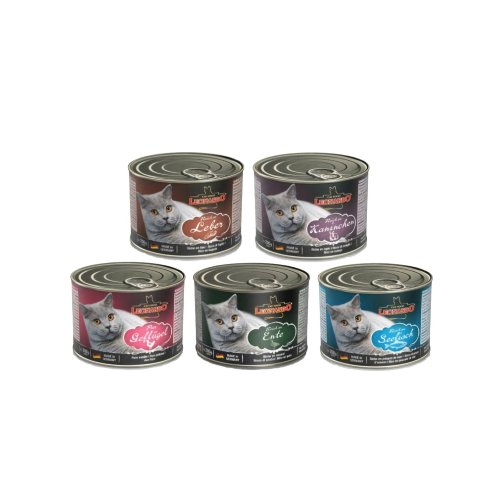 沛茲寵物【里奧納多 Leonardo 鮮肉主食罐 200g】無穀 德國 主食罐 貓罐 貓 罐-細節圖2