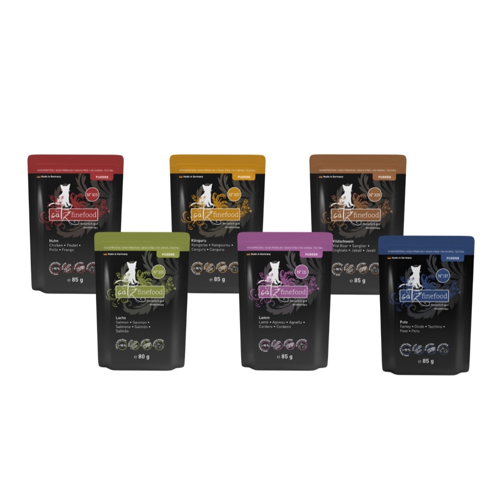 沛茲寵物【凱茲 Catz Finefood 貓用低敏主食餐包 85g】無穀 無膠 餐包 德國 主食罐 貓罐 貓 罐-細節圖2