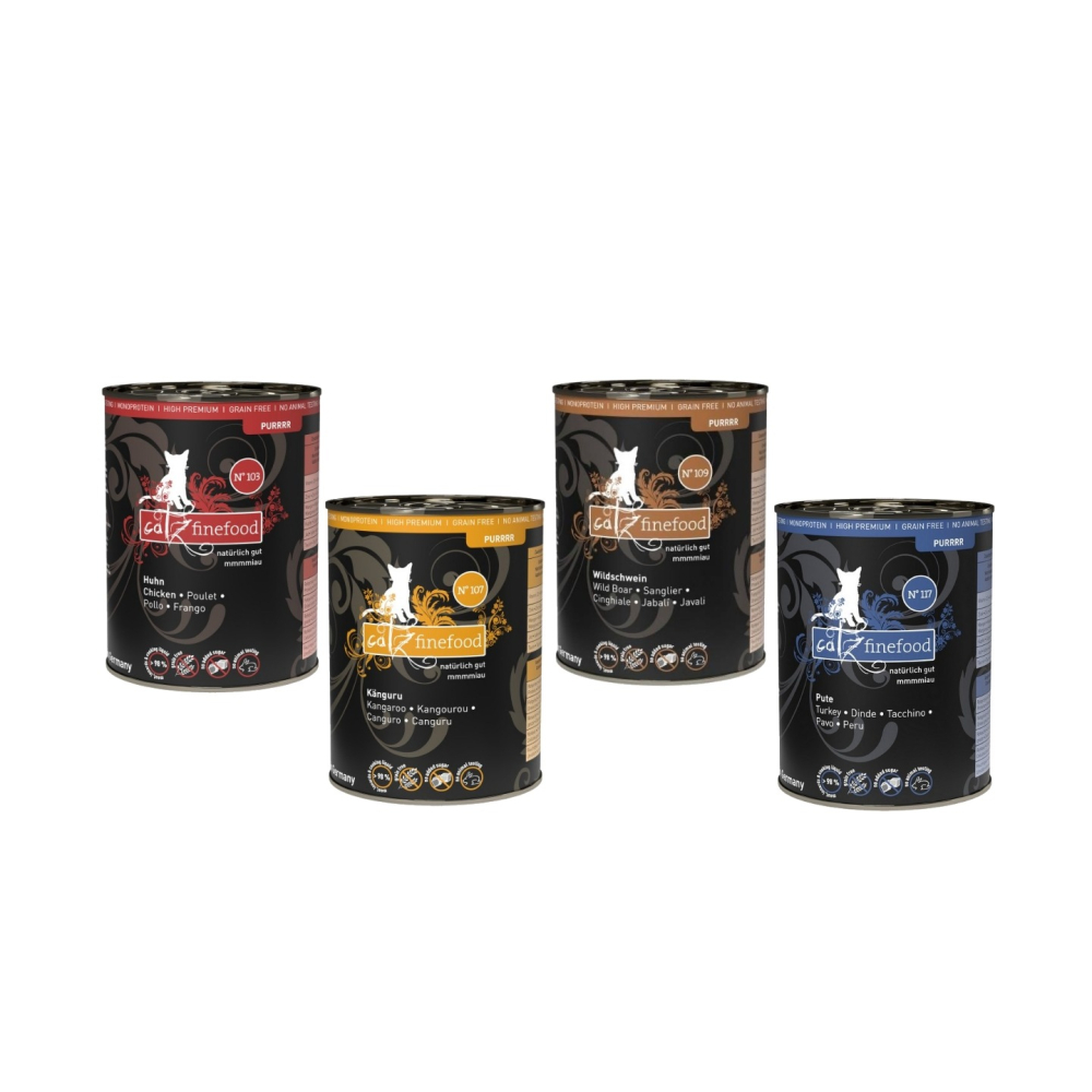 沛茲寵物【凱茲 Catz Finefood 貓用低敏主食罐 400g】無膠 低敏 德國 主食罐 貓罐 貓 罐-細節圖2