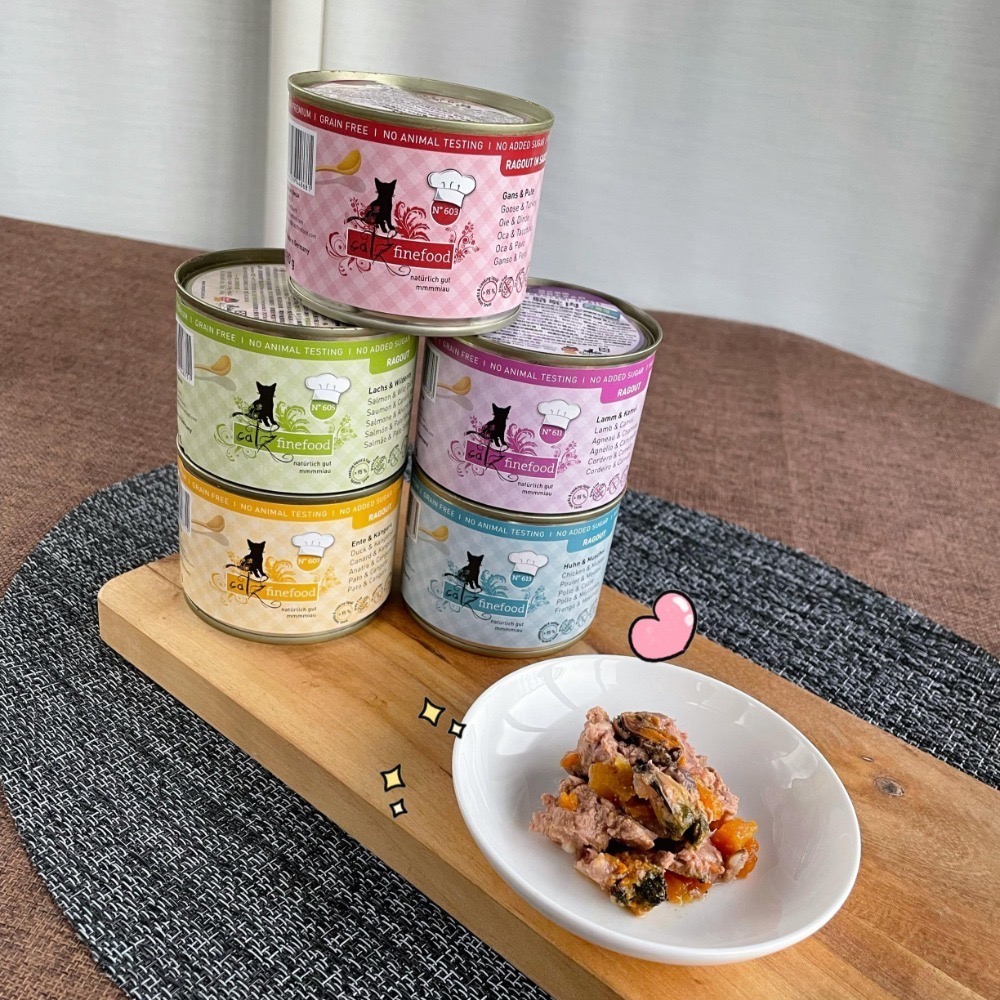沛茲寵物【凱茲 Catz Finefood 燉肉主食罐 180g】肉塊 無穀 低敏 德國 主食罐 貓罐 貓 罐-細節圖2
