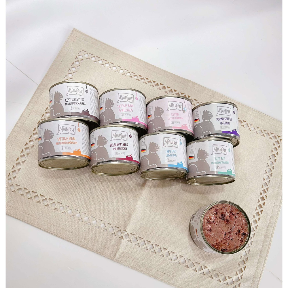 沛茲寵物【迷幻喵 Mjamjam 貓用鮮肉主食罐 200g】原魔力喵 奇幻妙喵 無穀 德國 主食罐 貓罐 貓 罐-細節圖8