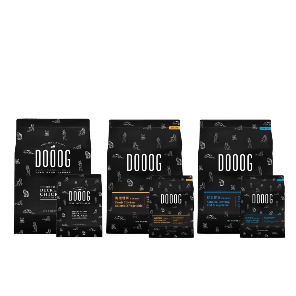 沛茲寵物【杜革 DOOOG 貓用無穀低敏飼料】杜格 無穀 鮮肉 貓糧 台灣 貓飼料 貓 飼料 5lb 15lb-細節圖2