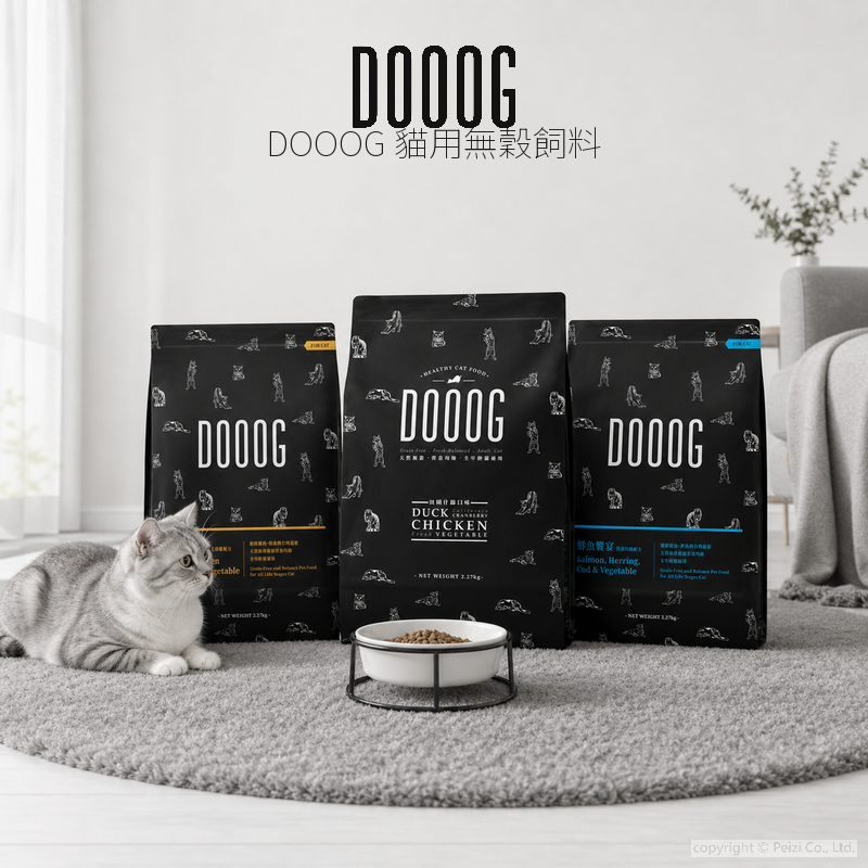 沛茲寵物【杜革 DOOOG 貓用無穀低敏飼料 400g】杜格 無穀 鮮肉 貓糧 台灣 貓飼料 貓 飼料-細節圖3