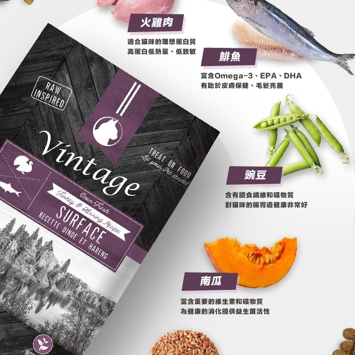 沛茲寵物【凡諦斯 Vintage 貓用鮮肉烘焙飼料】無穀 盤烤 烘焙 貓糧 加拿大 貓飼料 貓 飼料 300g-細節圖6