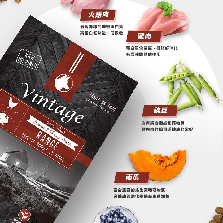 沛茲寵物【凡諦斯 Vintage 犬用鮮肉烘焙飼料】無穀 盤烤 鮮肉 狗糧 加拿大 狗飼料 狗 飼料 300g-細節圖4