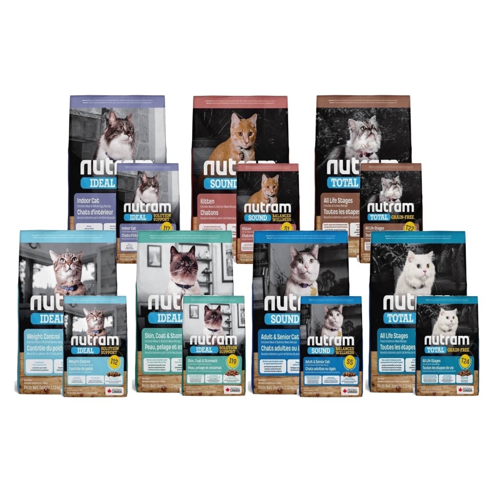 沛茲寵物【紐頓 Nutram 貓用飼料 2kg 5.4kg】T22 T24 I12 無穀 低敏 美國 貓飼料 貓 飼料-細節圖2