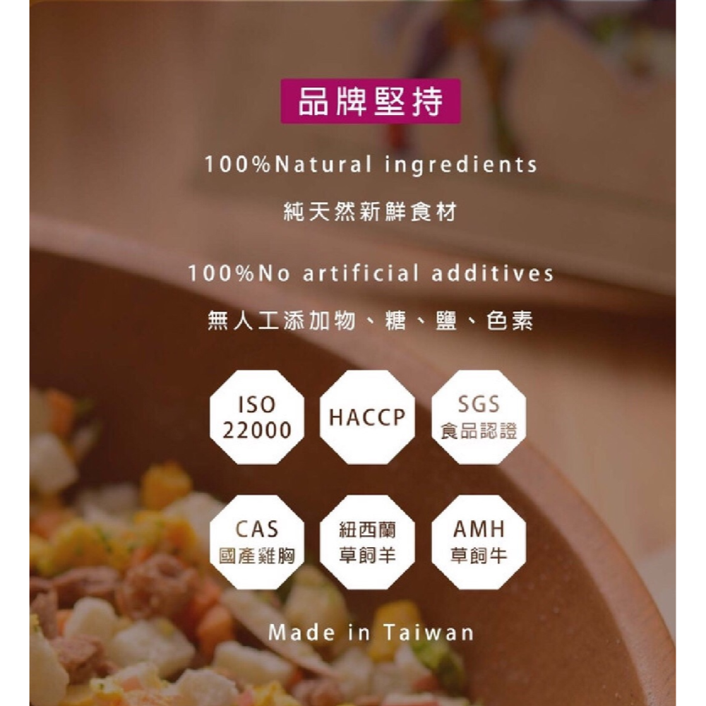 沛茲寵物【毛食嗑 Maodiners 凍乾鮮食 250g】鮮食 冷凍乾燥 牛肉 雞肉 還原 台灣 狗飼料 狗 飼料-細節圖3