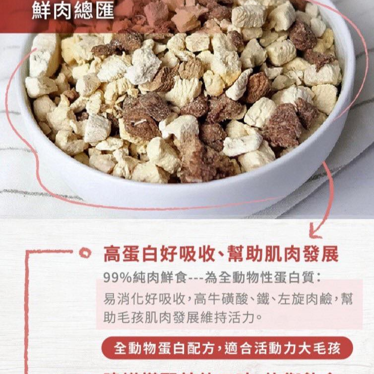 沛茲寵物【毛食嗑 Maodiners 凍乾鮮食】鮮食 冷凍乾燥 牛肉 雞肉 羊肉 還原 台灣 狗飼料 狗 飼料 250g-細節圖6