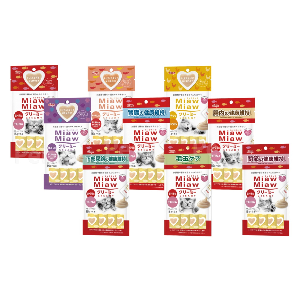 沛茲寵物【愛喜雅 AIXIA 妙喵肉泥】Miaw Miaw 雞肉 鮭魚 干貝 肉泥 泰國 貓零食 貓 零食-細節圖2