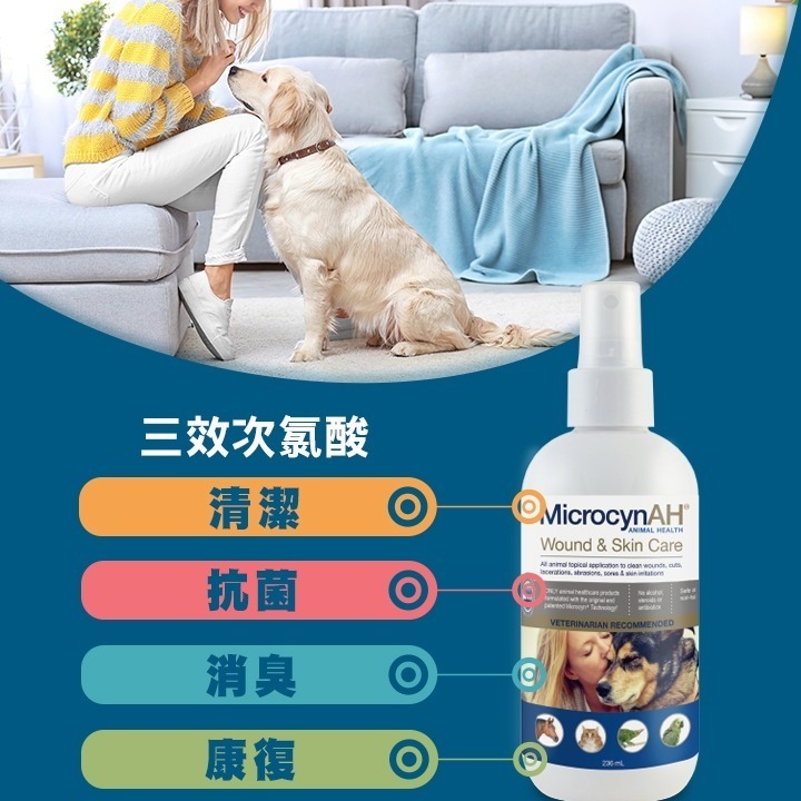 沛茲寵物【麥高臣 MicrocynAH 神仙護理用品】神仙水 神仙凝膠 清眼 洗耳 抗癢 殺菌 抗菌 傷口 術後-細節圖3