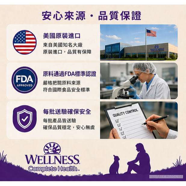 沛茲寵物【寵物健康 Wellness 貓用全方位有穀飼料】有穀 天然糧 美國 主食 貓飼料 貓 飼料 5lb-細節圖6