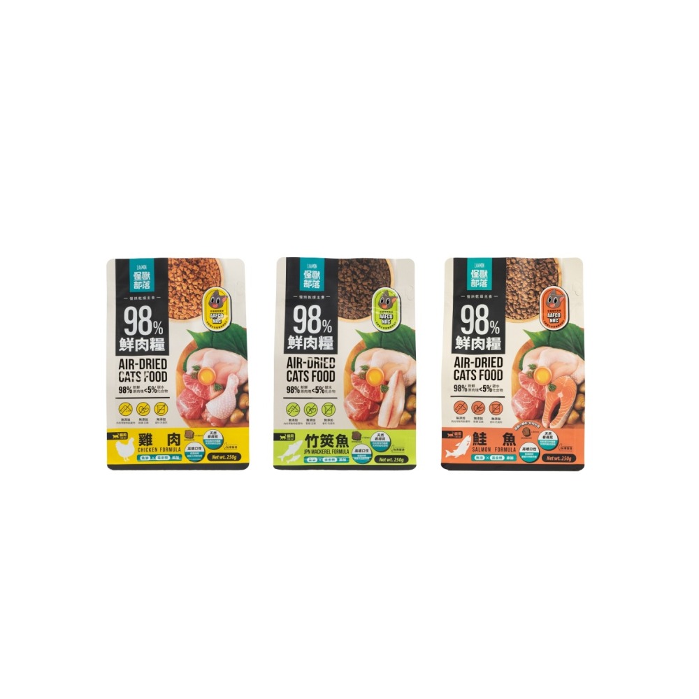 沛茲寵物【怪獸部落 LitoMON 貓用無穀鮮肉糧 250g】無穀 低溫烘焙 台灣 貓飼料 貓 飼料-細節圖2
