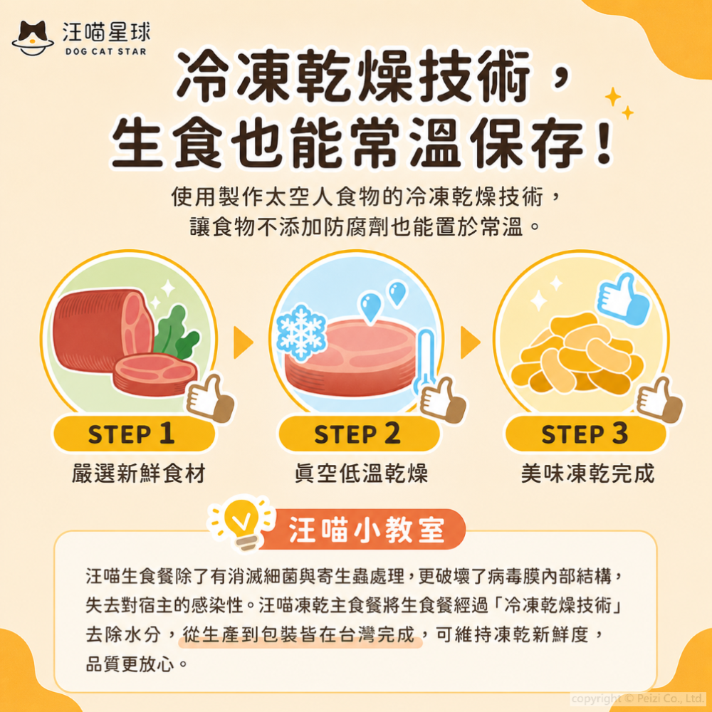 沛茲寵物【汪喵星球 DogCatSt 貓用凍乾主食餐 500g】雞肉 牛肉 鴨肉 鮭魚 低敏 台灣 貓飼料 貓 飼料-細節圖5