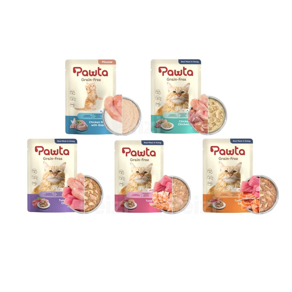 沛茲寵物【波塔 Pawta 貓用無穀主食餐包 70g】雞肉 鮪魚 羊奶 鮭魚 餐包 泰國 副食罐 貓罐 貓 罐-細節圖2