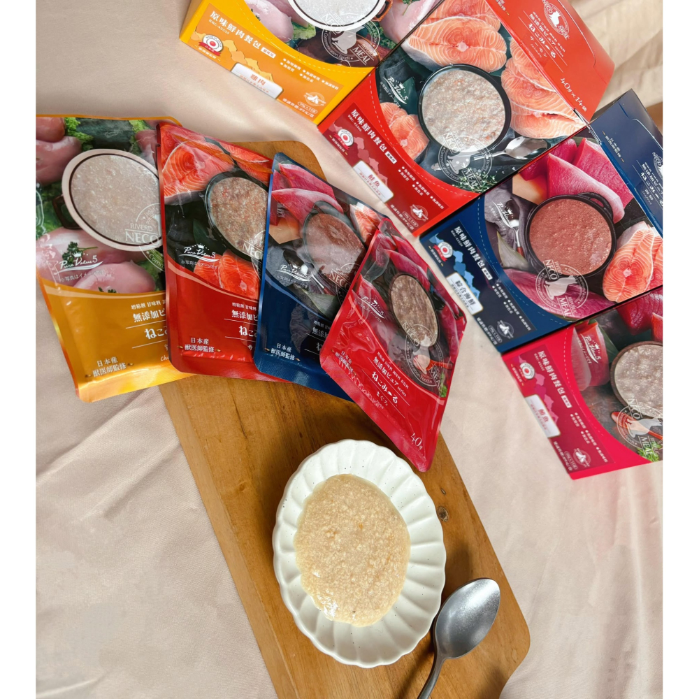 沛茲寵物【美食通 Riverd Republic 貓用原味鮮肉餐包 40g 】無麩質 無膠 天然 日本 副食罐 貓罐頭-細節圖4