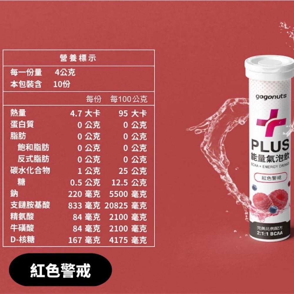 【快速出貨】果果堅果 BCAA PLUS能量氣泡飲 魔幻炸彈 / 紅色警戒【BCAA】<玩飛運動>-細節圖5