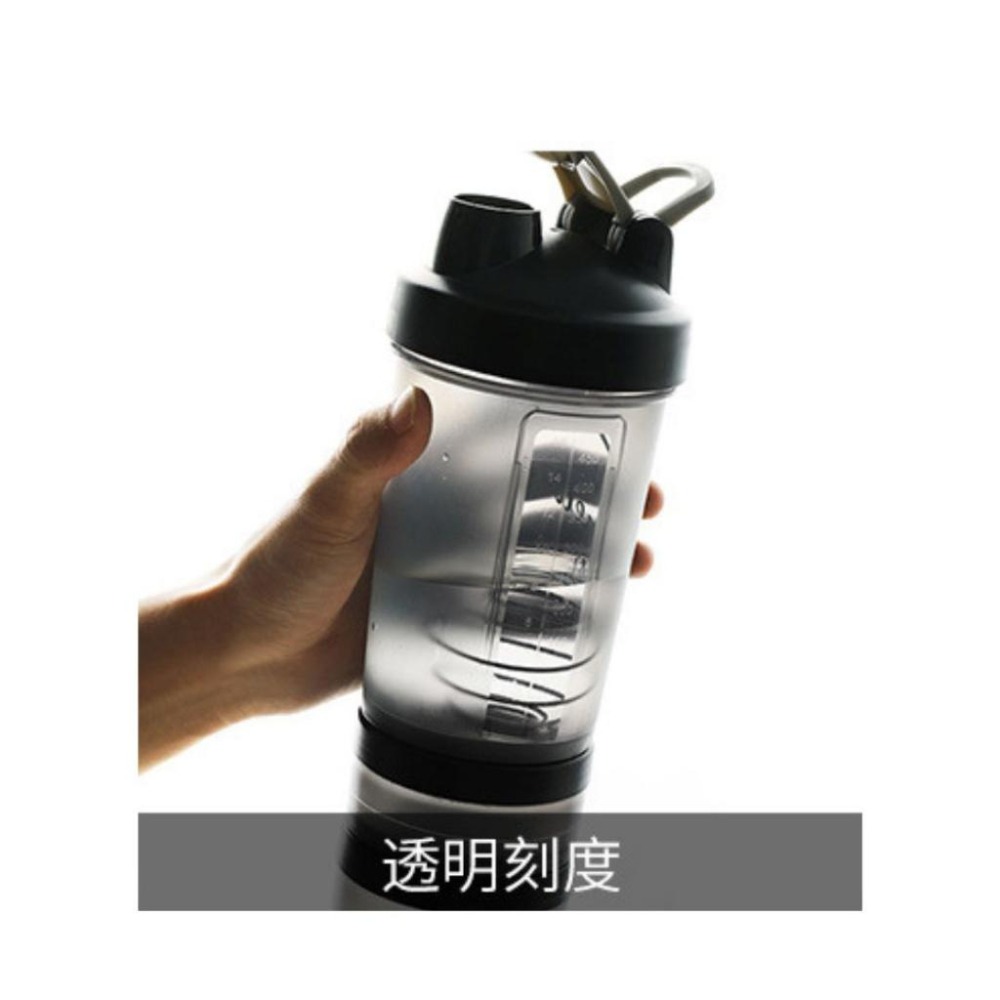 【快速出貨】 3層 搖搖杯 500ml 多功能 運動水壺 高蛋白 攪拌球 乳清蛋白搖搖杯 手搖杯<玩飛運動工作室>-細節圖5