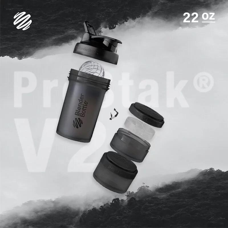 【快速出貨】美國 Blender Bottle 3層分裝可拆式 運動 搖搖杯 Prostak V2 -650ml 奶昔杯-細節圖2