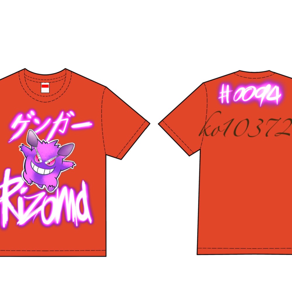 寶可夢耿鬼Pokémon設計手繪t恤好穿耐洗rizoma改裝後照鏡精品車身彩繪車貼設計裝飾-細節圖2