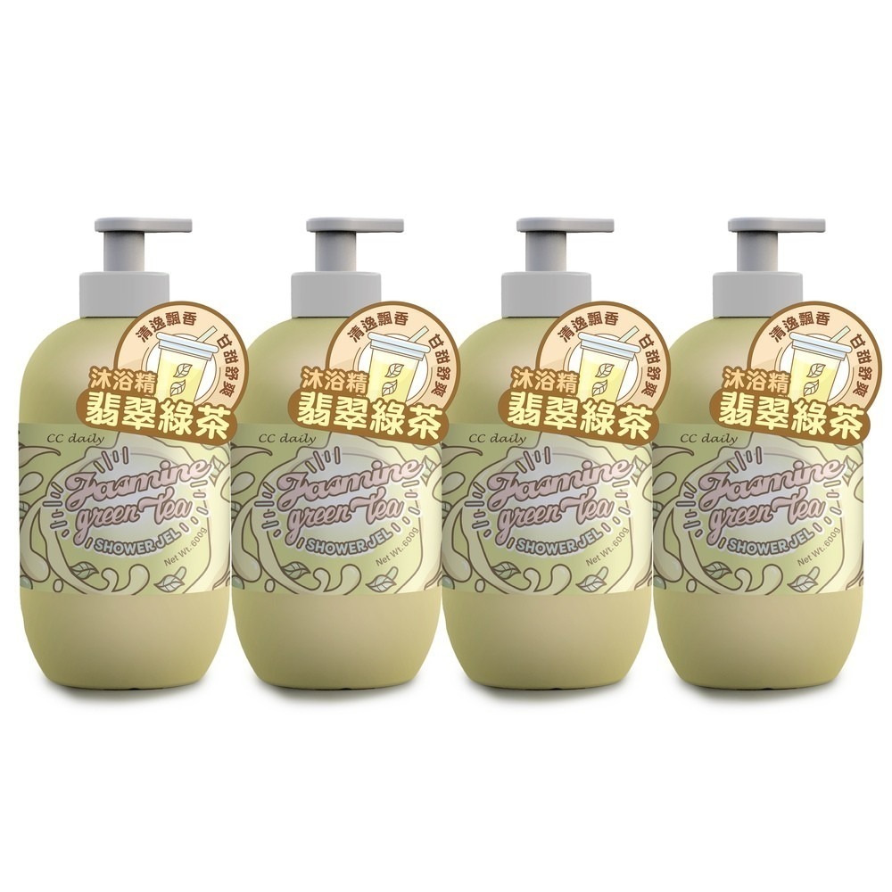 《台塑生醫》CC daily 翡翠綠茶沐浴精600g (3入/4入/6入)-細節圖2