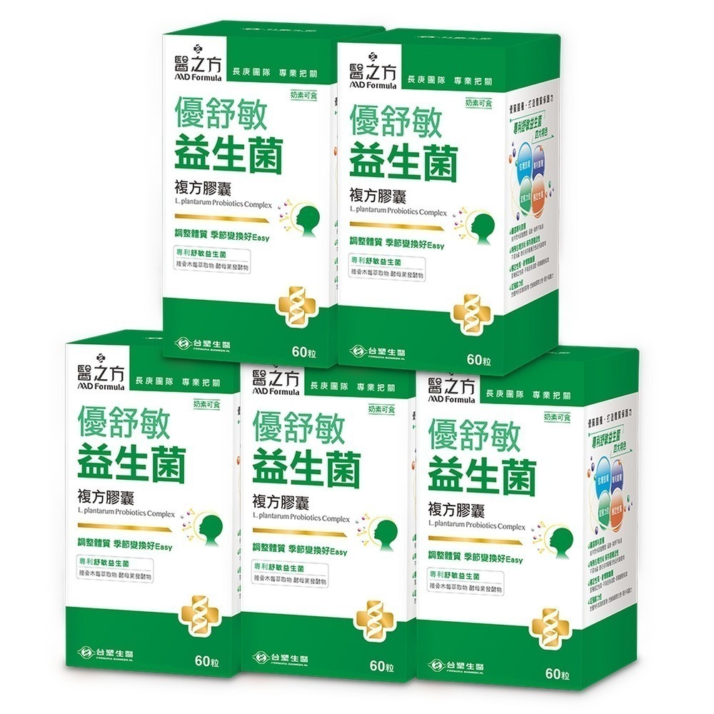【台塑生醫】優舒敏益生菌複方膠囊(60錠/瓶) (1瓶/3瓶/5瓶)-細節圖4